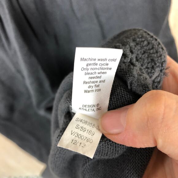 Athleta Asphalt Racerback Shiloh Crochet Knit Knee Length Casual Dress - Small - Picture 11 of 11